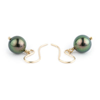 Flashy Peacock Tahitian Pearl Dangles on 14/20 Gold-Filled