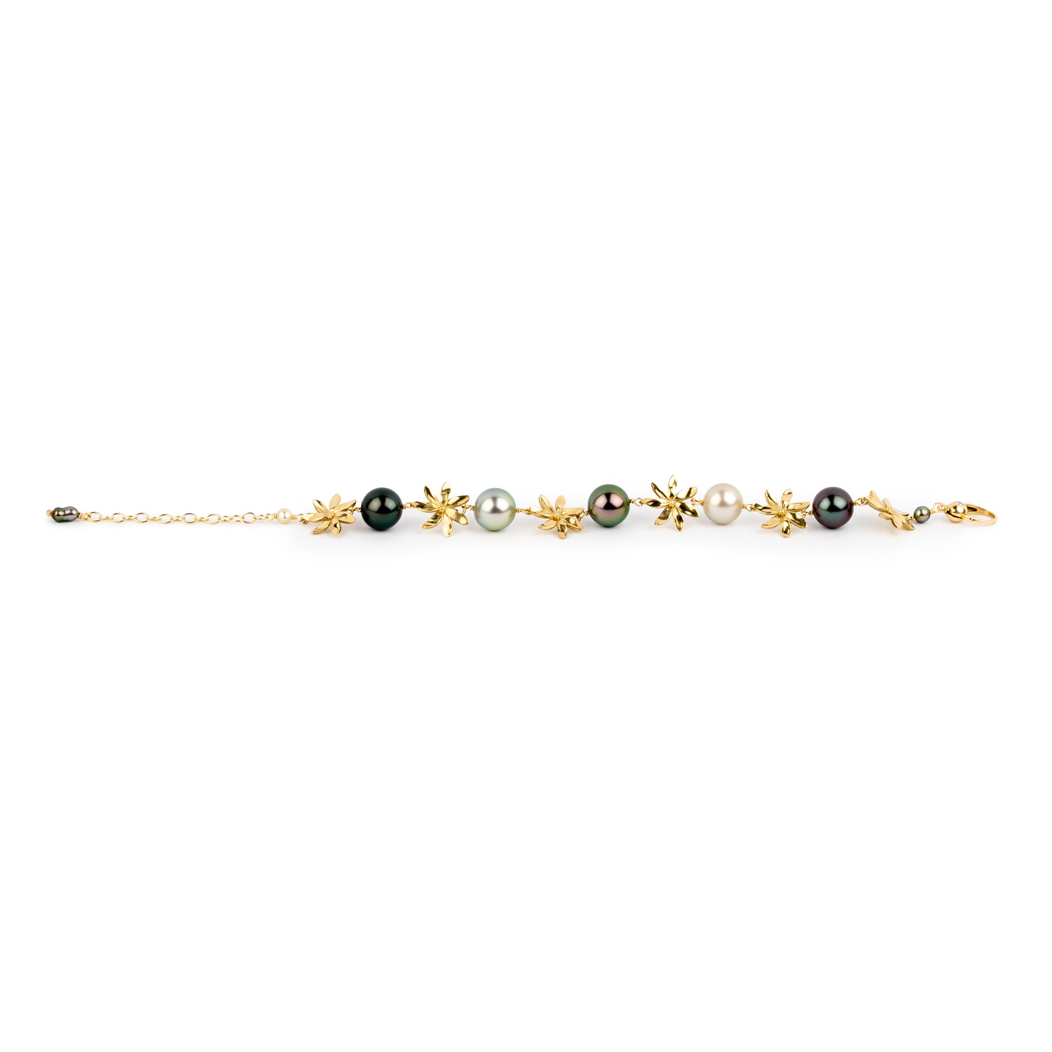 Tiaré 14K Gold Tahitian Pearl Bracelet