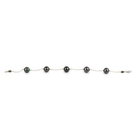 Tropical Midnight Tahitian Pearl Tin Cup Bracelet on 14k White Gold