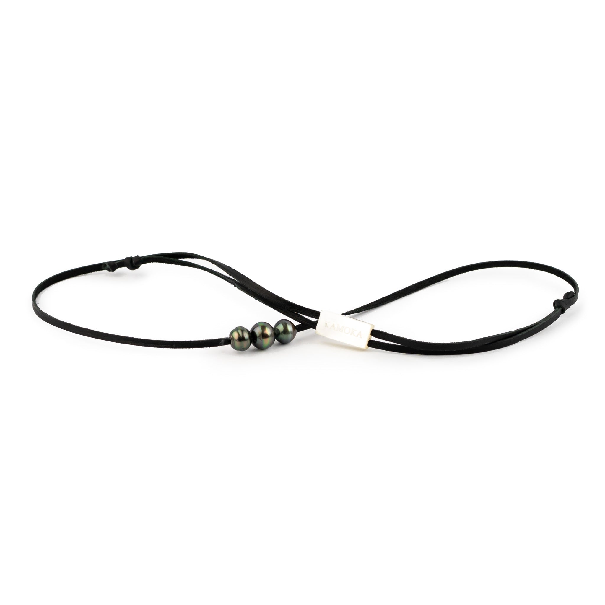 Midnight Rainbow 9-10.6mm Triple Eimeo Mana Necklace