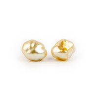 Sun Glow Keshi Pearl Stud Earrings