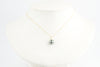 Light Blue Green Tahitian Pearl & Diamond Toru Necklace on 14K Yellow Gold