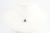 Lavender Green Tahitian Pearl & Diamond Toru Necklace on 14K Yellow Gold