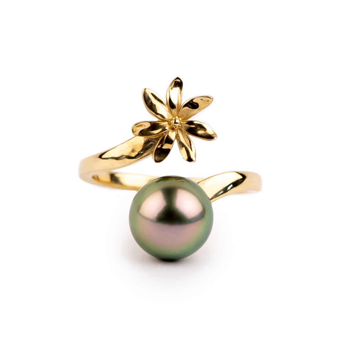 Tiaré 14K Gold Tahitian Pearl Ring