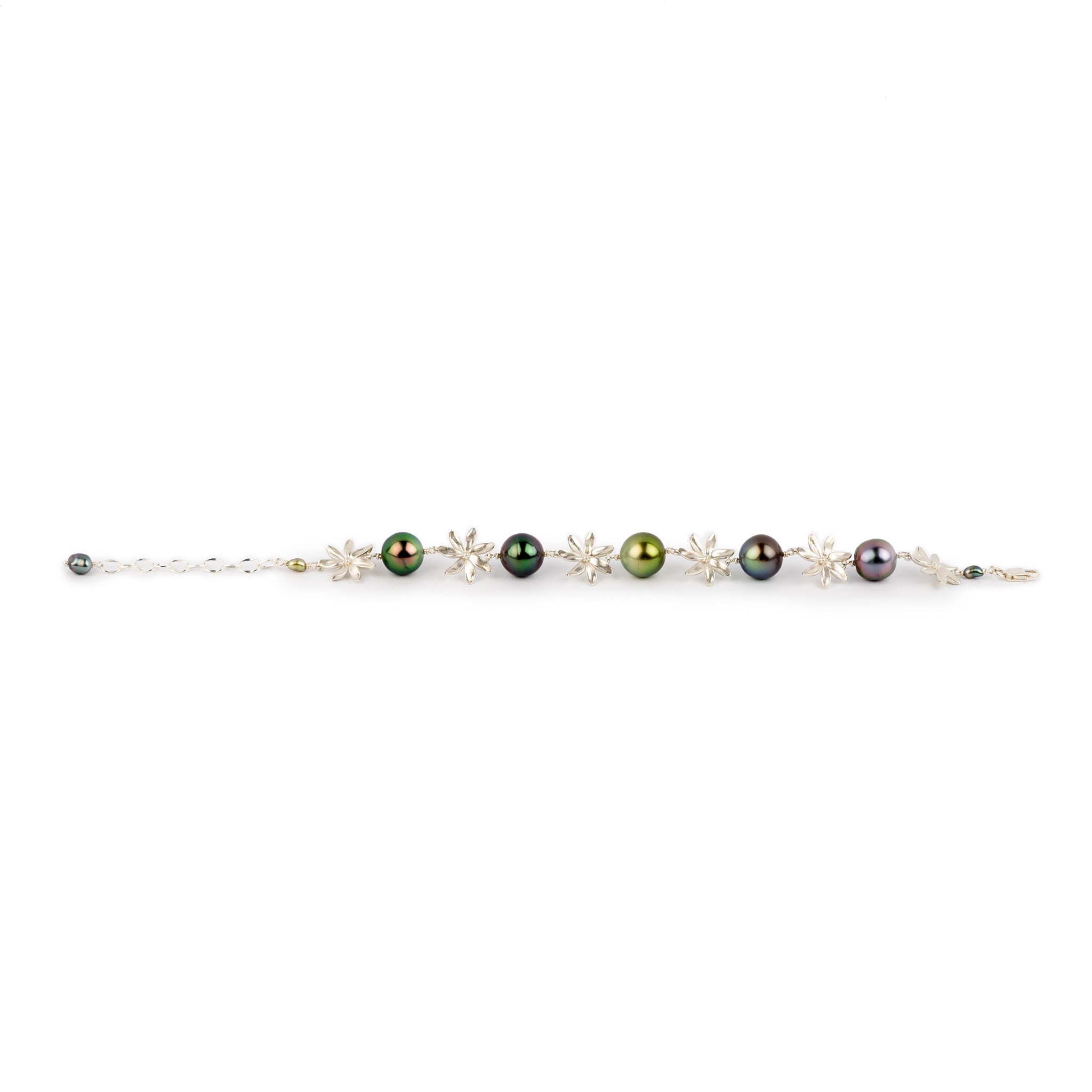 Tiaré Sterling Silver Tahitian Pearl Bracelet