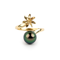 Tiaré 14K Gold Tahitian Pearl Ring
