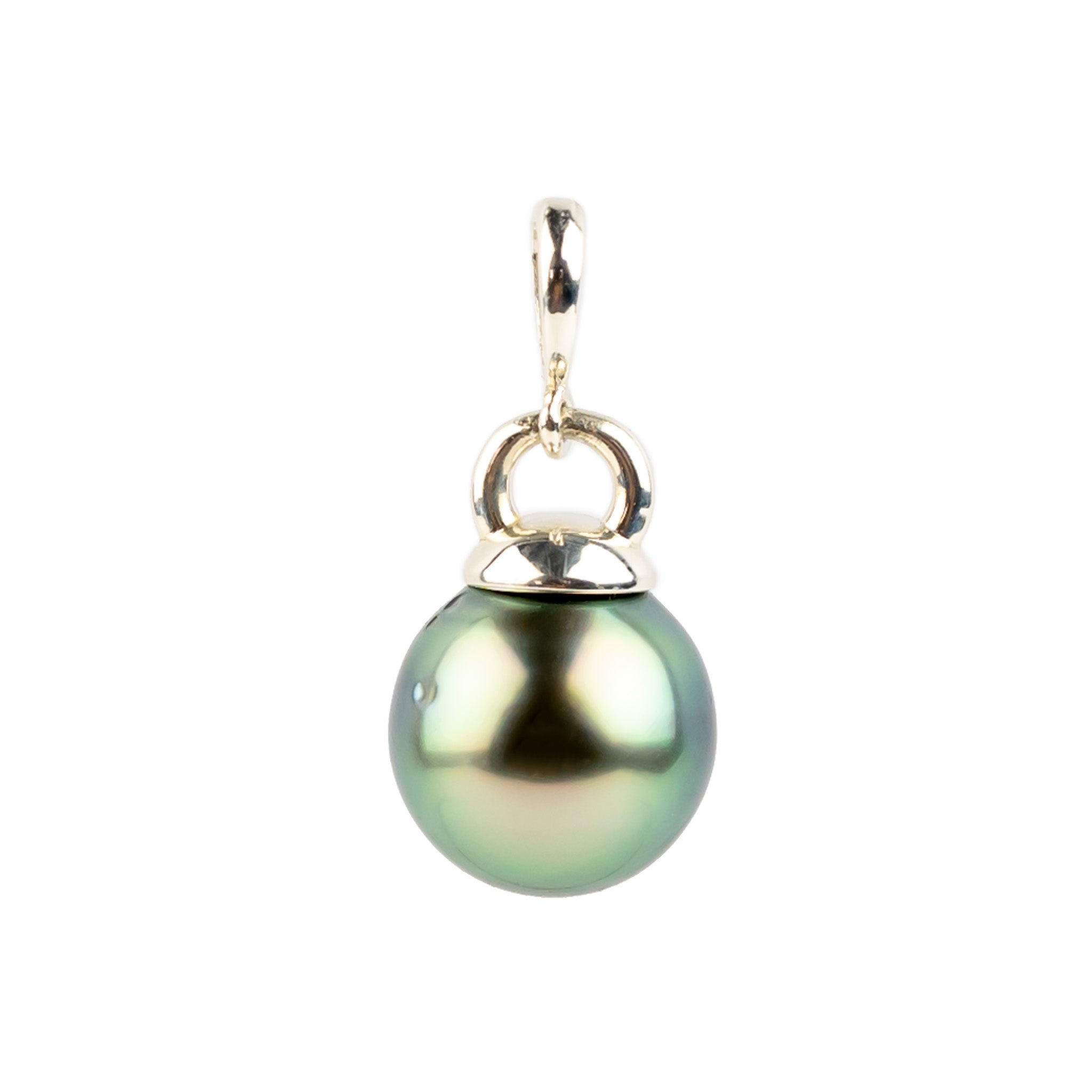 Aqua Pink 10.1mm Tahitian Pearl Mareva Pendant on Sterling Silver