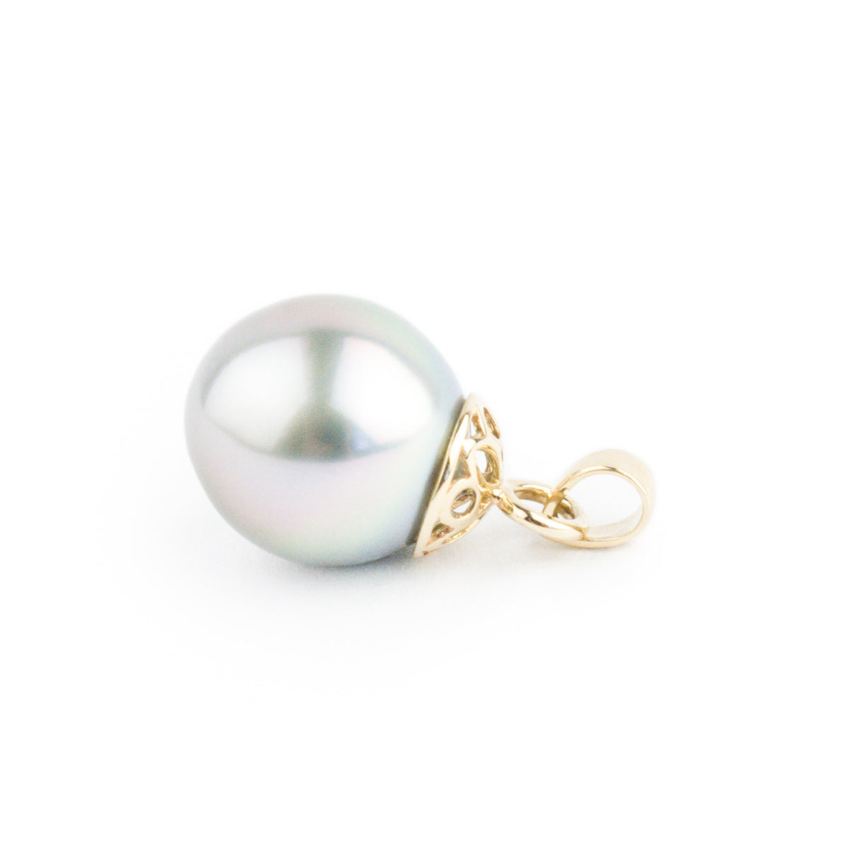 Pastel Pink 10.5mm Tahitian Pearl Filigree Pendant
