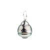 Pink Peacock Circled 9.6mm Tahitian Pearl Pendant on Sterling Silver