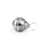 Pink Peacock Circled 9.6mm Tahitian Pearl Pendant on Sterling Silver