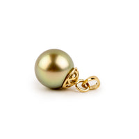 Golden Pink 10.4mm Tahitian Pearl Filigree Pendant