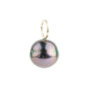 Flashy Aubergine Peacock 9.3mm Tahitian Pearl Pendant on Gold Filled