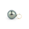 Deep Peacock Green Baroque 10mm Tahitian Pearl Pendant on Gold Filled