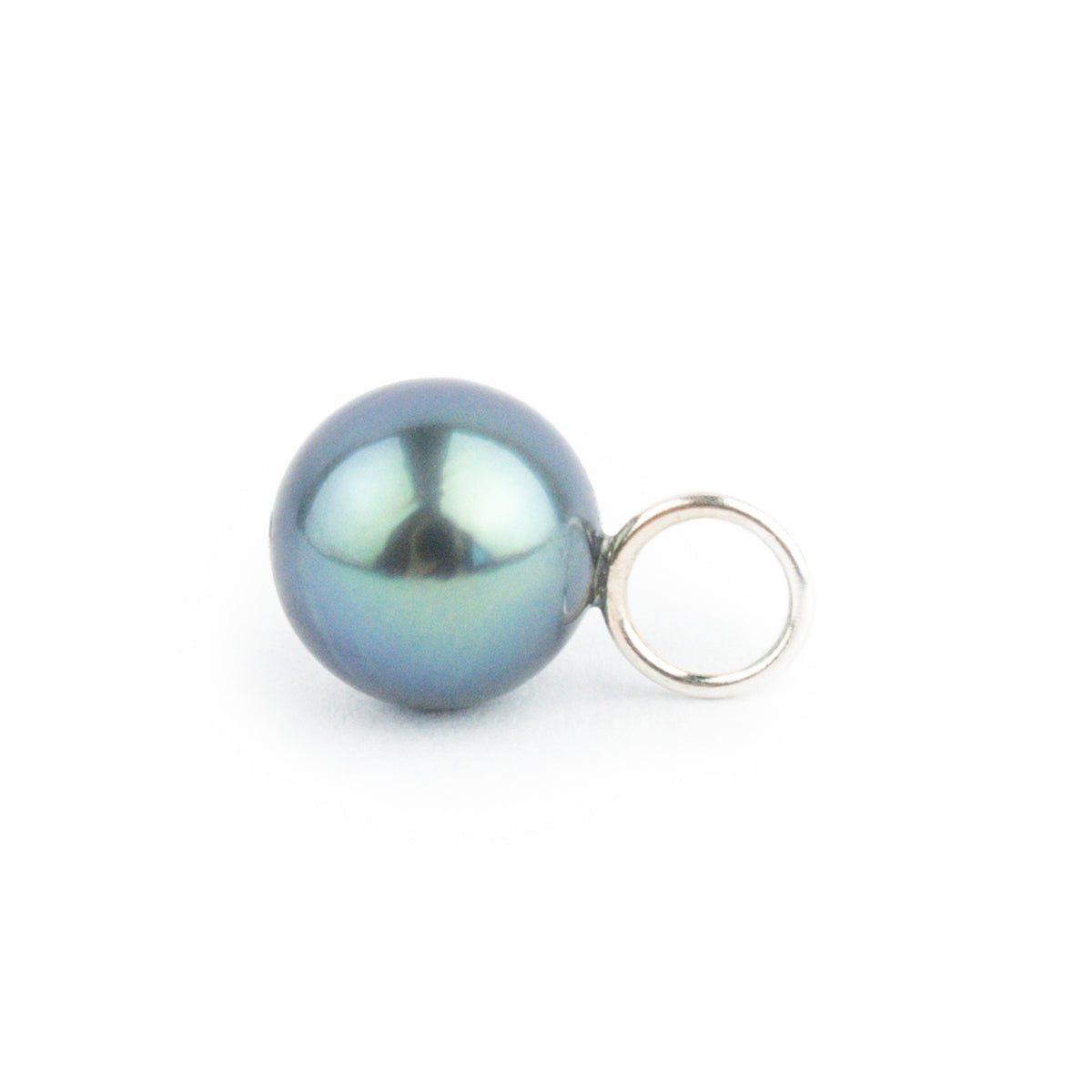 Electric Blue 9mm Tahitian Pearl Pendant on Sterling Silver