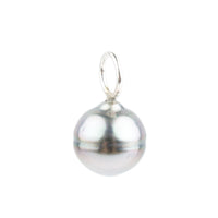 Pastel Purple Circled 9.3mm Tahitian Pearl Pendant on Sterling Silver