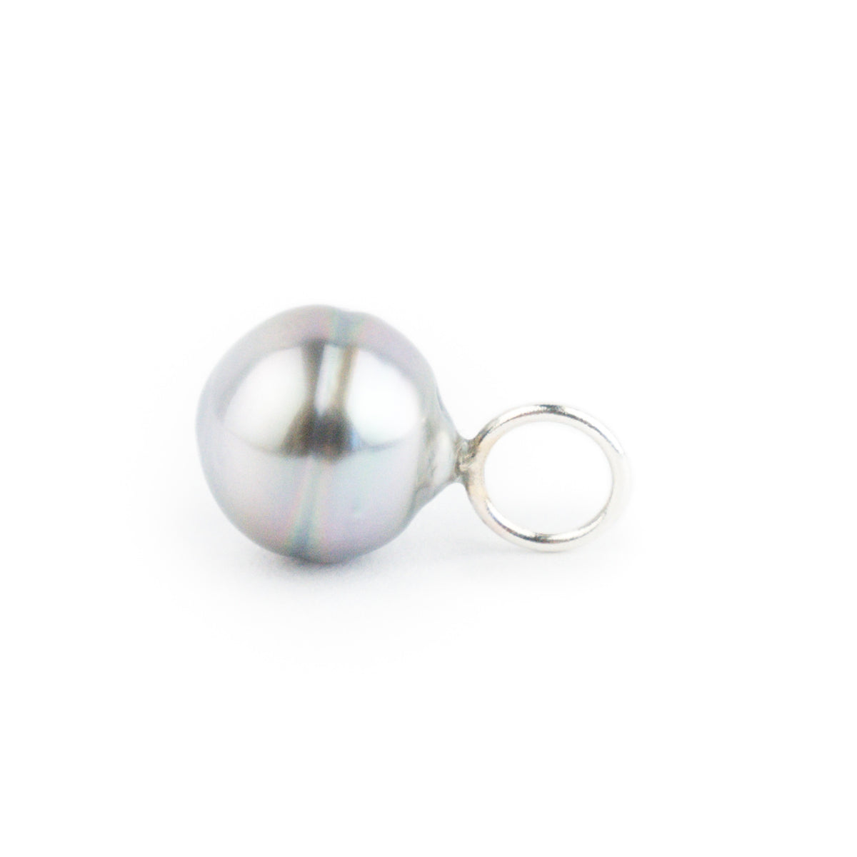 Pastel Purple Circled 9.3mm Tahitian Pearl Pendant on Sterling Silver
