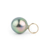 Vibrant Pink Peacock 9.5mm Tahitian Pearl Pendant on Gold Filled