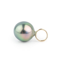 Vibrant Pink Peacock 9.5mm Tahitian Pearl Pendant on Gold Filled