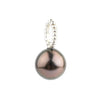 Flashy Aubergine 9.5mm Beaded Tahitian Pearl Pendant on Sterling Silver