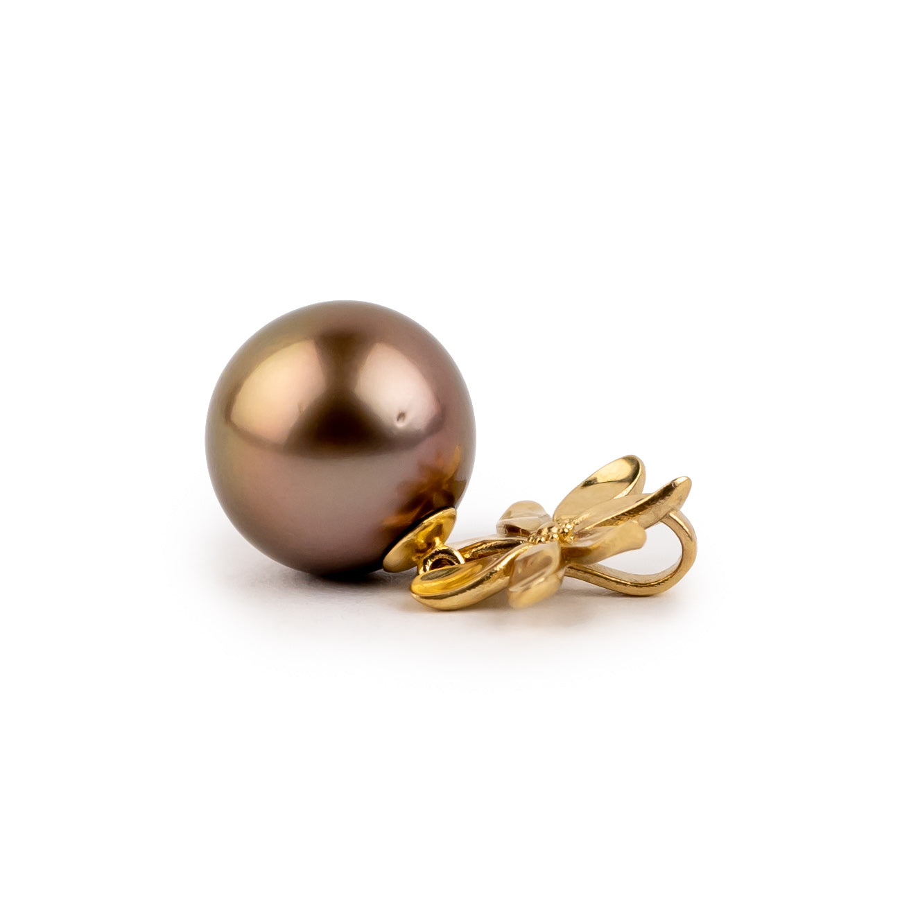 Tiaré 14K Gold Tahitian Pearl Pendant