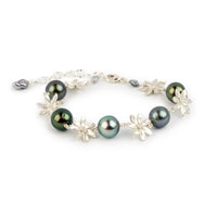 Tiaré Sterling Silver Tahitian Pearl Bracelet