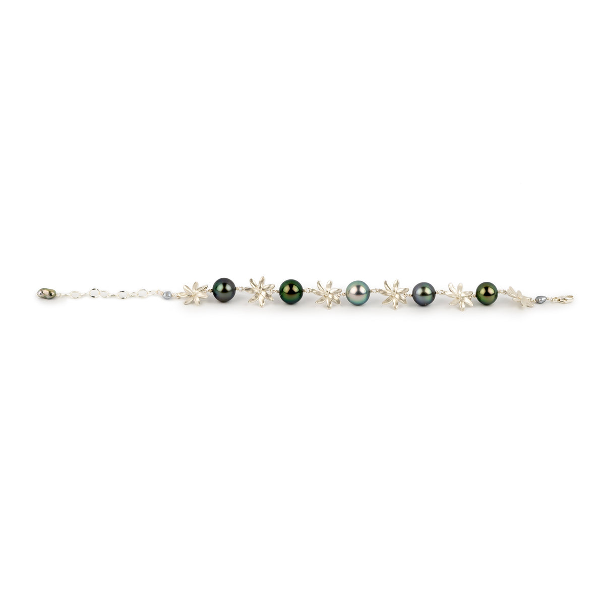 Tiaré Sterling Silver Tahitian Pearl Bracelet