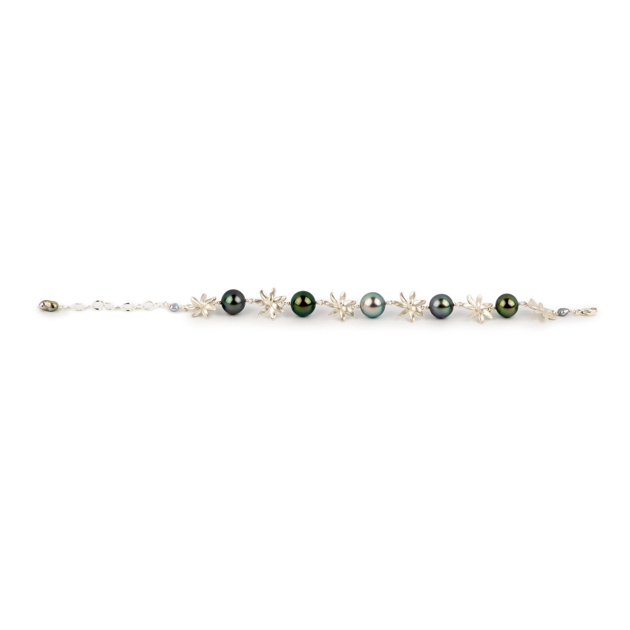 Tiaré Sterling Silver Tahitian Pearl Bracelet