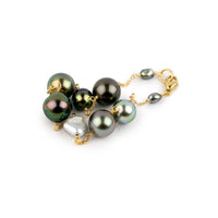 Tahitian Pearl Harvest Tin Cup Bracelet on 14K Yellow Gold