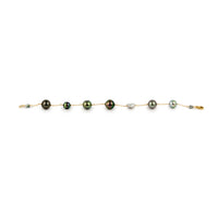 Tahitian Pearl Harvest Tin Cup Bracelet on 14K Yellow Gold