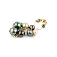 Tahitian Pearl Harvest Tin Cup Bracelet on 14K Yellow Gold