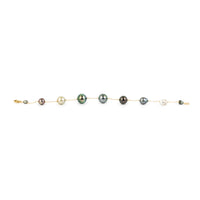 Tahitian Pearl Harvest Tin Cup Bracelet on 14K Yellow Gold