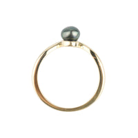 Tahitian Keshi Pearl & Diamond Sunrise Ring