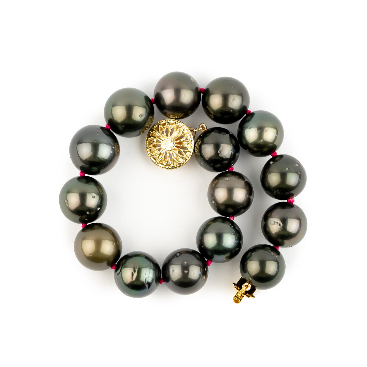 Solar Eclipse 11.1-12.4mm Tahitian Pearl Bracelet