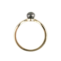 Tahitian Keshi Pearl & Diamond Sunrise Ring