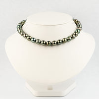 Seaglass Green 10.8-11.9mm Tahitian Pearl Choker Strand