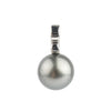Dark Silvery 10.3mm Tahitian Pearl Infinity Pendant on 14K White Gold