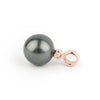 Forest Green 9.9mm Tahitian Pearl Infinity Pendant on 14K Rose Gold