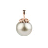 Golden Pink 10.2mm Tahitian Pearl Marguerite Pendant on 14K Rose Gold