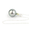 Tahitian Pearl & Peridot Aqua Pink Étoile Necklace on Sterling Silver