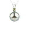 Tahitian Pearl & Peridot Aqua Pink Étoile Necklace on Sterling Silver