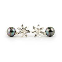 Tiaré Sterling Silver Tahitian Pearl Dangle Earrings