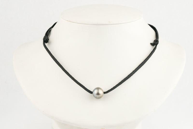 Honey Blue Circled 12.1mm Super Mana Necklace