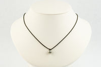 Opalescent 9mm Tahitian Pearl Necklace on Sterling Silver