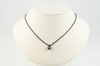 Indigo Glow 9mm Tahitian Pearl Necklace on Sterling Silver