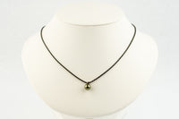 Olive Green 8.9mm Tahitian Pearl Necklace on Sterling Silver