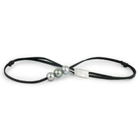 Silvery Green 11-12.2mm Triple Eimeo Mana Necklace