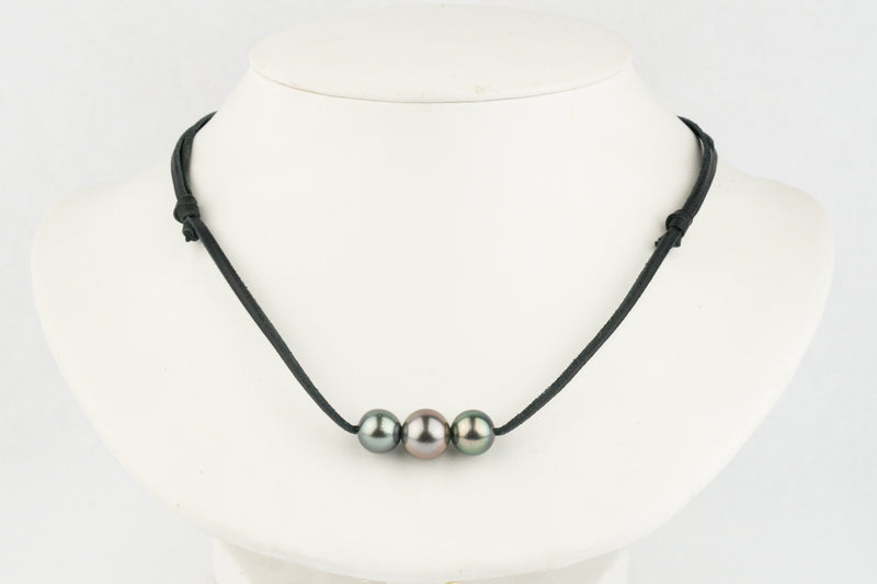 Triple 10-11.5mm Multi-Colored Eimeo Mana Necklace