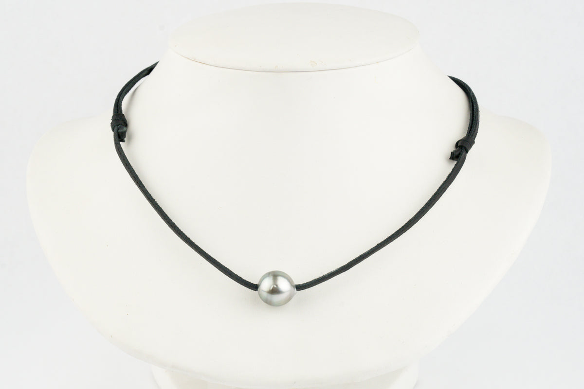 Silvery Blue Pink 12.3mm Super Mana Necklace