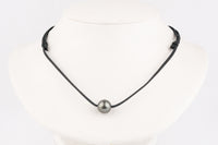 Dark Silvery Shark Skin 12.5mm Super Mana Necklace
