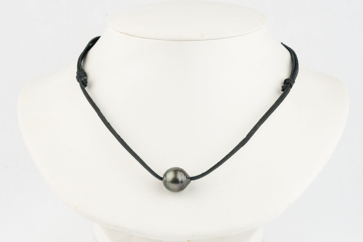 Deep Peacock Green Circled 13.6mm Super Mana Necklace